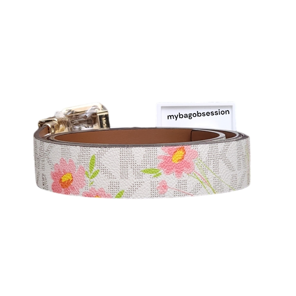 Michael Kors Logo Floral LG Reversible Belt